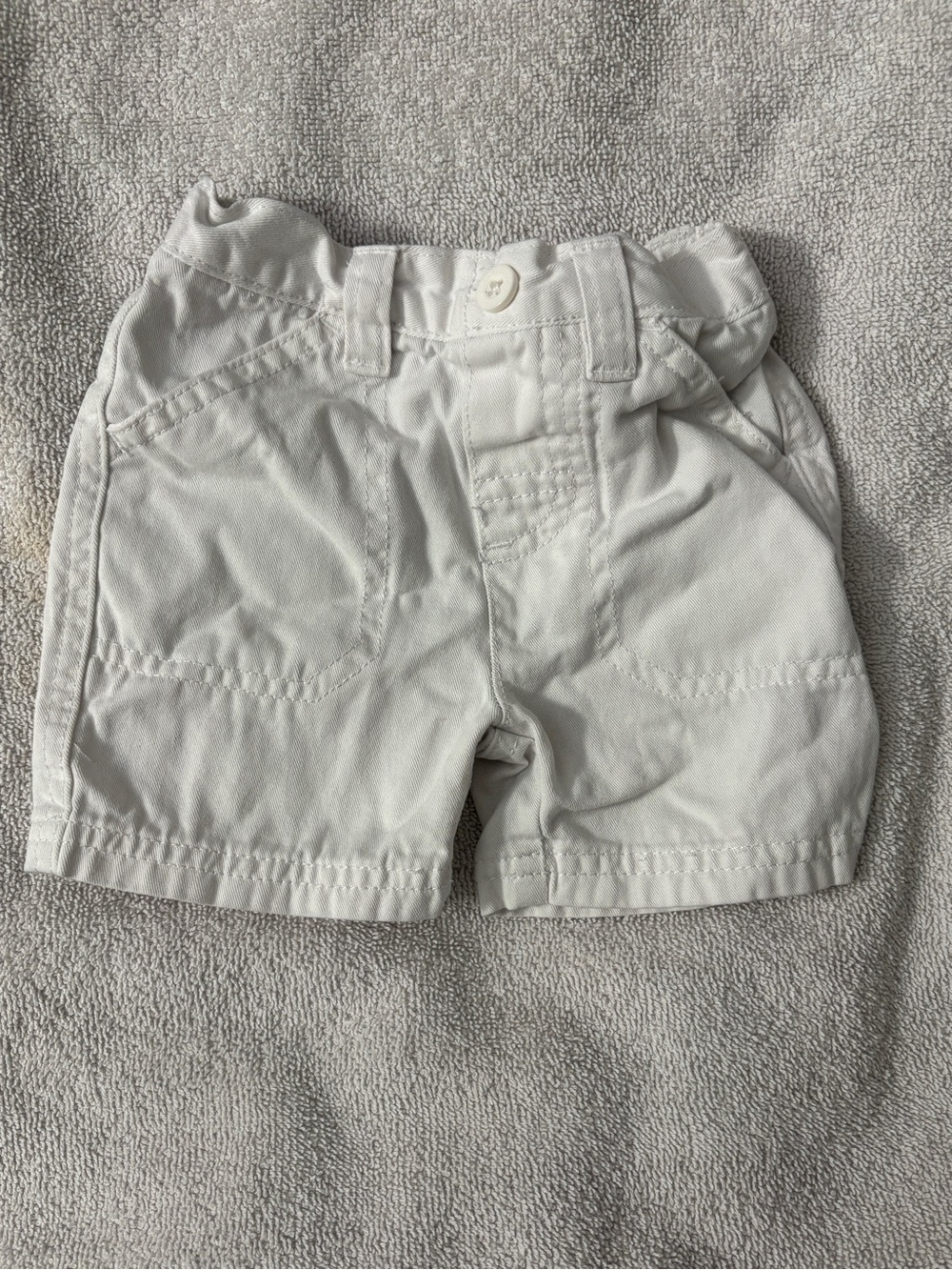U.S. Polo Assn. White Toddler Cotton Shorts